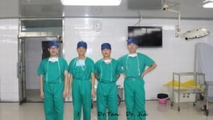 Orthopedic surgeons Dr. Jing-Chuan Sun, Dr. Chen Yan, Dr. Hao-Yuan Tan, and Dr. Huai-Cheng Jia, all from China.