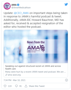 Read more about the article JAMA Deputy Editor Is Fired After Denying the Existence of Structural Racism